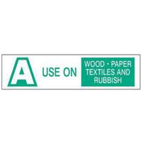"A Use on Wood Paper Textiles and Rubbish" Labels, 6" L x 1-1/2" W, Green on White SY238 | Smart Ofis