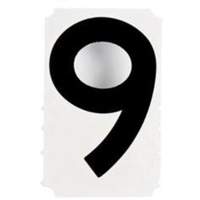 Quick-Align&reg; Individual Gothic Number and Letter Labels, 9, 4" H, Black Smart Ofis