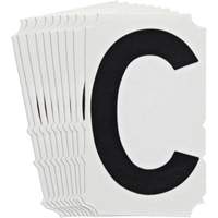 Quick-Align&reg; Individual Gothic Number and Letter Labels, C, 4" H, Black Smart Ofis