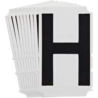 Quick-Align&reg;Individual Gothic Number and Letter Labels, H, 4" H, Black Smart Ofis