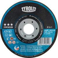 Rondeller Depressed Centre Grinding Wheel, 4-1/2", 36 Grit, 7/8", 13300 RPM, Type 29 Smart Ofis