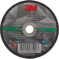 Silver Cut-Off Wheel, 3" x 0.04", 3/8"-24 Arbor, Type 1, Ceramic, 25645 RPM Smart Ofis
