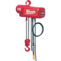Electric Chain Hoist, 10' Lift, 2000 lbs. (1 tons) Capacity, 16 FPM Smart Ofis