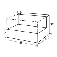 Steel Fuel Transfer Tank, Steel, 48 gal. Capacity, White Smart Ofis