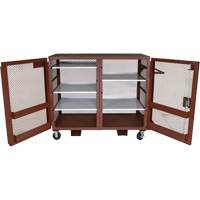 Armoire mobile en treillis, Acier, 49 pi³, Rouge Smart Ofis