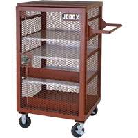 Mobile Mesh Cabinet, Steel, 22 Cubic Feet, Red Smart Ofis