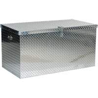 Aluminum Treadplate Portable Tool Box, 25-1/16" D x 49-1/4" W x 24" H, Silver Smart Ofis
