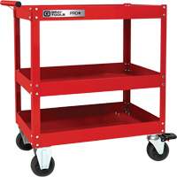 PRO+ Series Heavy-Duty Utility Cart, 3 Tiers, 30-1/5" x 38-1/3" x 19-1/2" Smart Ofis
