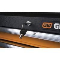 GSX Series Tool Chest, 26" W, 4 Drawers, Black/Orange Smart Ofis