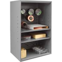 Abrasive Storage Cabinet with Pegboard, Steel, 19-7/8" x 14-1/4" x 32-3/4", Grey Smart Ofis