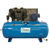 Industrial Series Air Compressors - Horizontal Compressor - Two Stages, 200 Gal. (240 US Gal) Smart Ofis