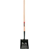 Square Point Shovel, Wood, Tempered Steel Blade, Straight Handle, 42" Long Smart Ofis