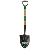 Round-Point Shovel, Tempered Steel Blade, Wood, D-Grip Handle Smart Ofis