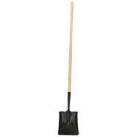 Square-Point Shovel, Wood, Tempered Steel Blade, Straight Handle, 49-1/2" Long Smart Ofis
