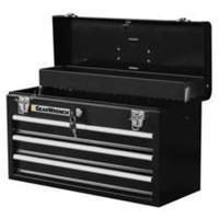 Portable Tool Box, 20" W, 3 Drawers, Black Smart Ofis