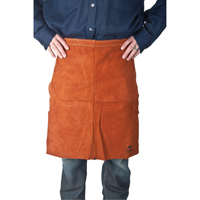 Leather Apron, Waist, 24" L, Lava Brown Smart Ofis
