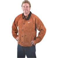 Welding Jacket, Leather, 4X-Large, Lava Brown Smart Ofis