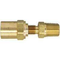 1/4" NPT Reusable Hose Fitting, 5/8" Dia., Brass Smart Ofis