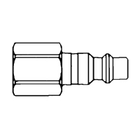Quick Couplers - 1/2" Industrial, One Way Shut-Off - Plugs, 3/8" Smart Ofis