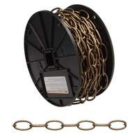 Chaîne d&eacute;corative, Acier au carbone, #10 x 60' (18,3 m) l, Charge d'utilisation 35 lb (0,0175 tonne) Smart Ofis