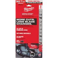 Extreme Metal Band Saw Blades, High Speed Steel, 30-9/16" L x 1/2" W x 0.02" Thick, 12/14 TPI Smart Ofis