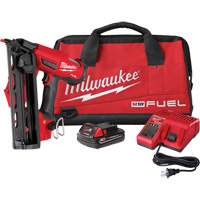 M18 Fuel 16 Gauge Angled Finish Nailer Kit, 18 V, Lithium-Ion Smart Ofis