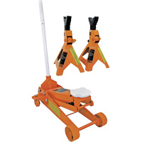 Service Jack with 3-Ton Vehicle Stands, 2.5 Ton(s) Capacity, 5" Lowered, 19-1/4" Raised, Manual Hydraulic Smart Ofis