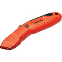 Auto-Retracting Safety Knife, 1", Steel, Aluminum Handle Smart Ofis