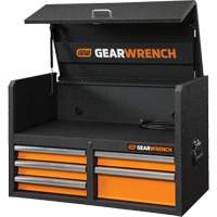 GSX Series Tool Chest, 36" W, 5 Drawers, Black/Orange Smart Ofis