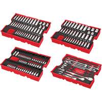 Metric & SAE Ratchet & Socket Set with Trays for PACKOUT Drawers, 242 Pcs, Impact, 1/2"/1/4"/3/8" Drive Size, Deep Smart Ofis