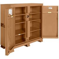 Model 109 Jobsite Cabinet with Padlock, Steel, 47.5 Cubic Feet, Tan Smart Ofis
