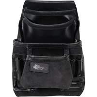 Phantom Collection Heavy-Duty Nail & Tool Bag, Leather, 10 Pockets, Black Smart Ofis