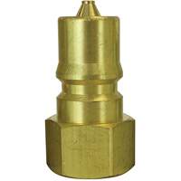 Hydraulic Quick Coupler Plug, 1/4" Dia., Brass Smart Ofis