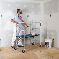 Mobile Work Scaffolding - Mini Scaffoldings, Aluminum Frame, 42" D x 48-1/2" H Smart Ofis