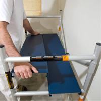 Mobile Work Scaffolding - Mini Scaffoldings, Aluminum Frame, 42" D x 48-1/2" H Smart Ofis