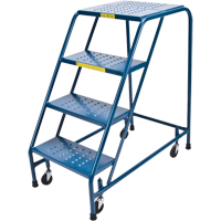 Rolling Step Ladder, 4 Steps, 18" Step Width, 37" Platform Height, Steel Smart Ofis