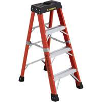 Industrial Extra Heavy-Duty Stepladders (6800 AA Series), 4', Fibreglass, 375 lbs. Capacity, Type 1AA Smart Ofis