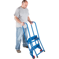 Portable Folding Ladder, 2 Steps, Perforated, 20" High Smart Ofis