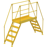 Crossover Ladder, 115-1/2" Overall Span, 50" H x 60" D, 24" Step Width Smart Ofis