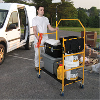 Jobsite Series 4' Safety Rail & Tool Shelf Scaffold Kit, Steel Frame, 49-1/2" D x 57-3/4" H Smart Ofis