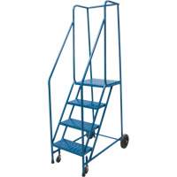 Rolling Step Ladder, 4 Steps, 18" Step Width, 37" Platform Height, Steel Smart Ofis