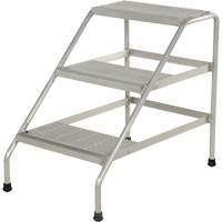 Aluminum Step Stand, 3 Step(s), 22-13/16" W x 34-9/16" L x 30" H, 500 lbs. Capacity Smart Ofis