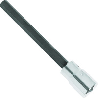 Extra-Long Bit Socket, Hex, 1/4" x 4-5/8" L, 1/2" Square Drive Drive Smart Ofis