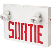 Stella Combination Signs - Sortie, LED, Hardwired, 17-1/2" L x 12-1/2" W, French Smart Ofis
