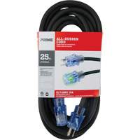 All-Rubber Extension Cord, Outdoor, SJOOW, 12/3 AWG, 15 A, 25' Smart Ofis