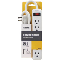 Power Strip, 6 Outlet(s), 3', 15 A, 1875 W, 125 V Smart Ofis