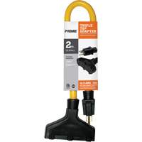 Triple Tap Adapter, Outdoor, STW, 12/3 AWG, 15 A, 3 Outlet(s), 2' Smart Ofis