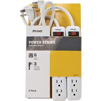 Power Strip 2-Pack, 6 Outlet(s), 3', 15 A, 1875 W, 125 V Smart Ofis