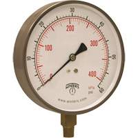 Contractor Pressure Gauge, 4-1/2" , 0 - 60 psi, Bottom Mount, Analogue YB899 | Smart Ofis